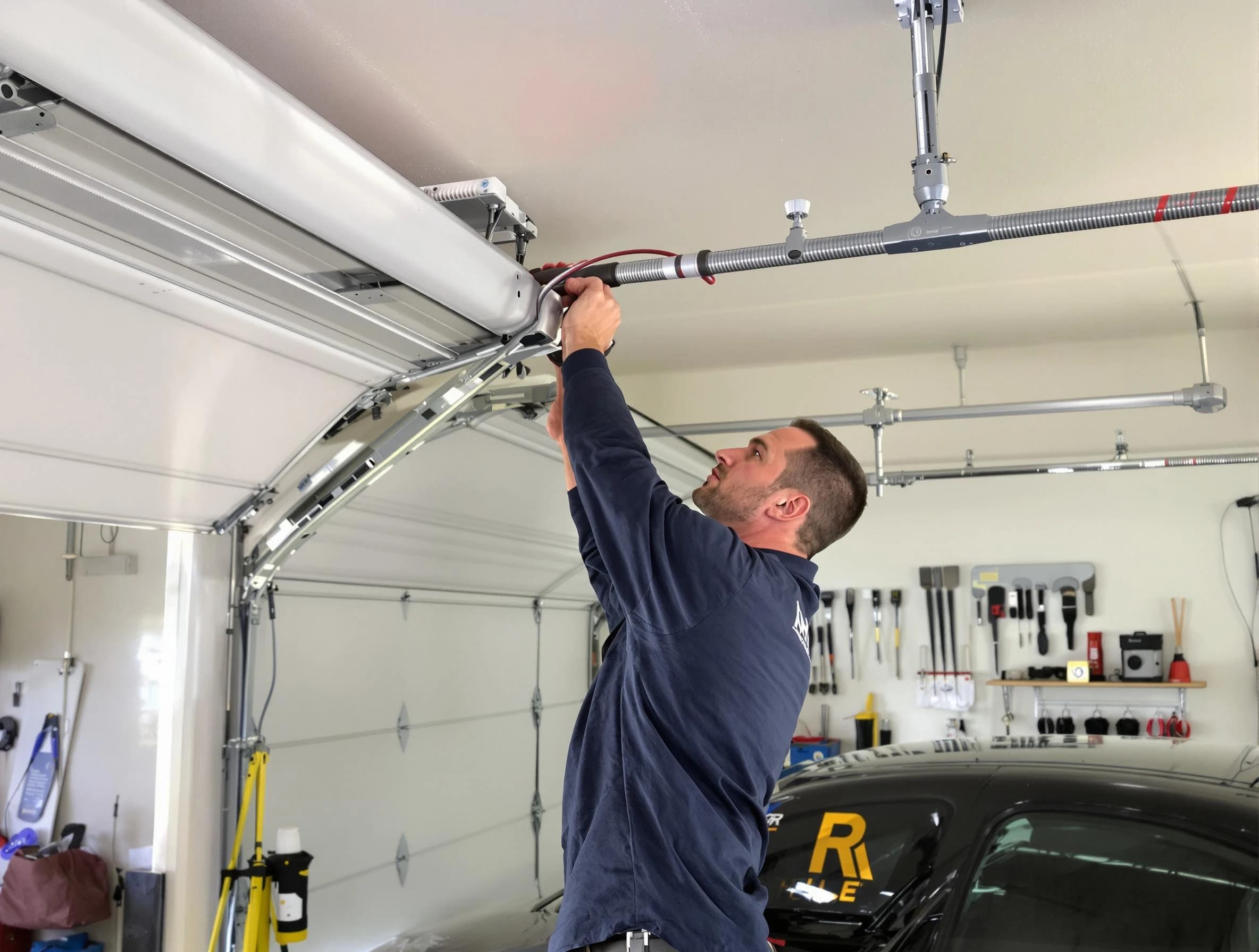 Farmington Garage Door Repair technician performing garage door cable repair in Farmington