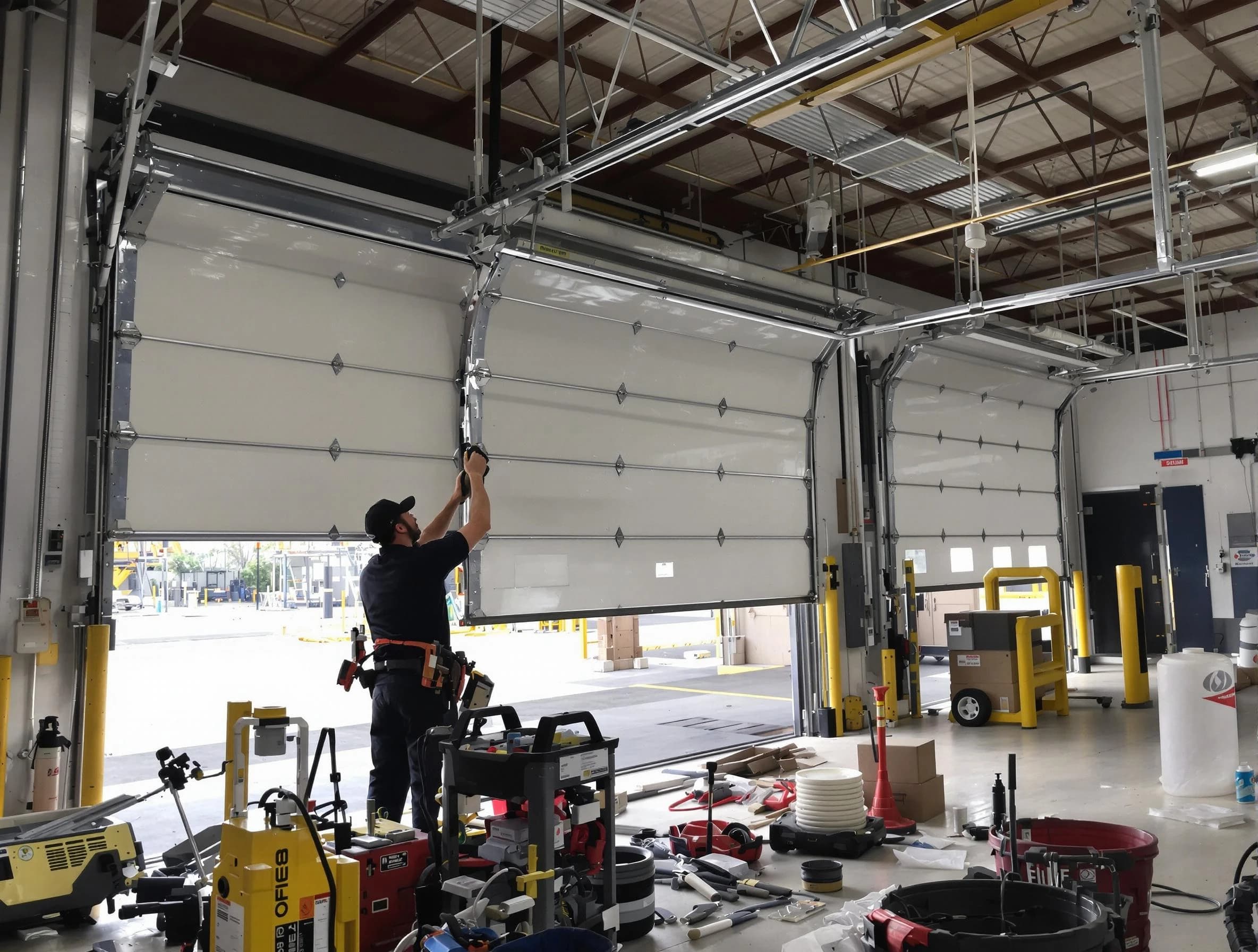 Farmington Garage Door Repair technician performing commercial garage door repair in Farmington