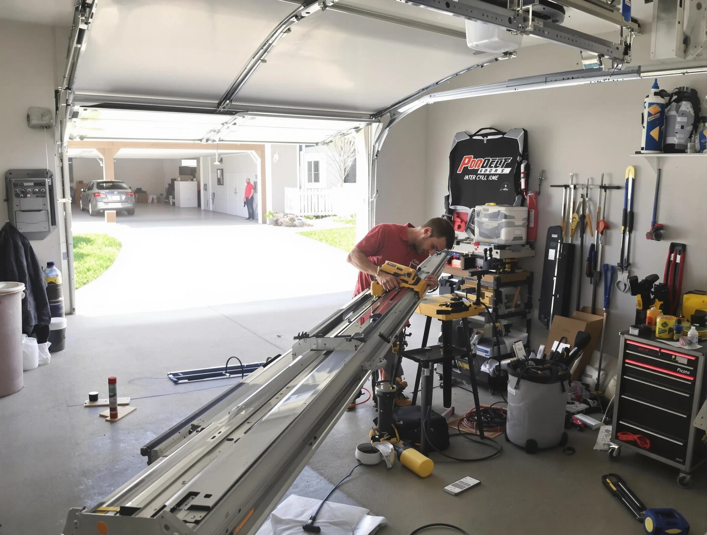 Farmington Garage Door Repair expert performing track repair in Farmington