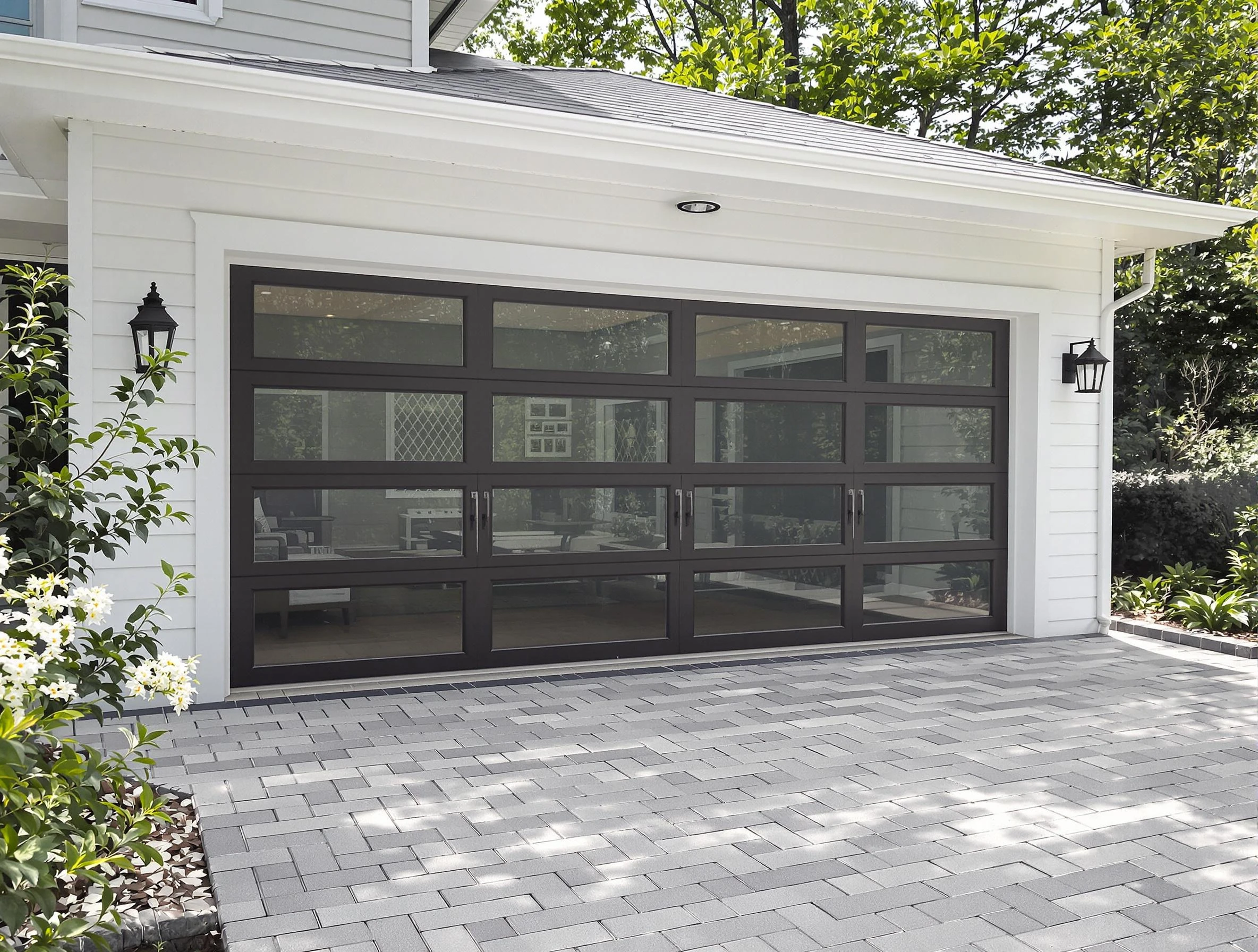 Farmington Garage Door Repair design specialist presenting custom garage door options to Farmington homeowner