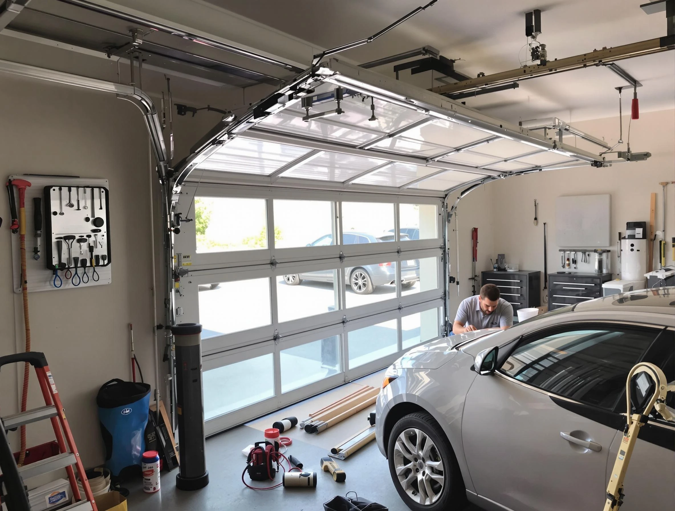 Garage door noise reduction service by Farmington Garage Door Repair in Farmington